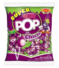 PIRULITO SUPER POP CHERRY UVA 25UN