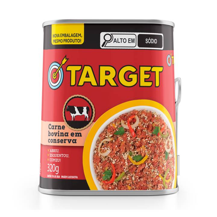 Consserva Target CONSERVA TARGET DESFIAR BOVINA GOLD 24X320G | Distribuidora Timbiras