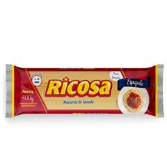MACARRAO ESPAGUETE RICOSA SEMOLA  25X400G