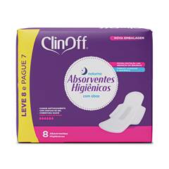 ABSORVENTE CLIN OFF NOTURNO COM ABAS L8/P7 12X8UN